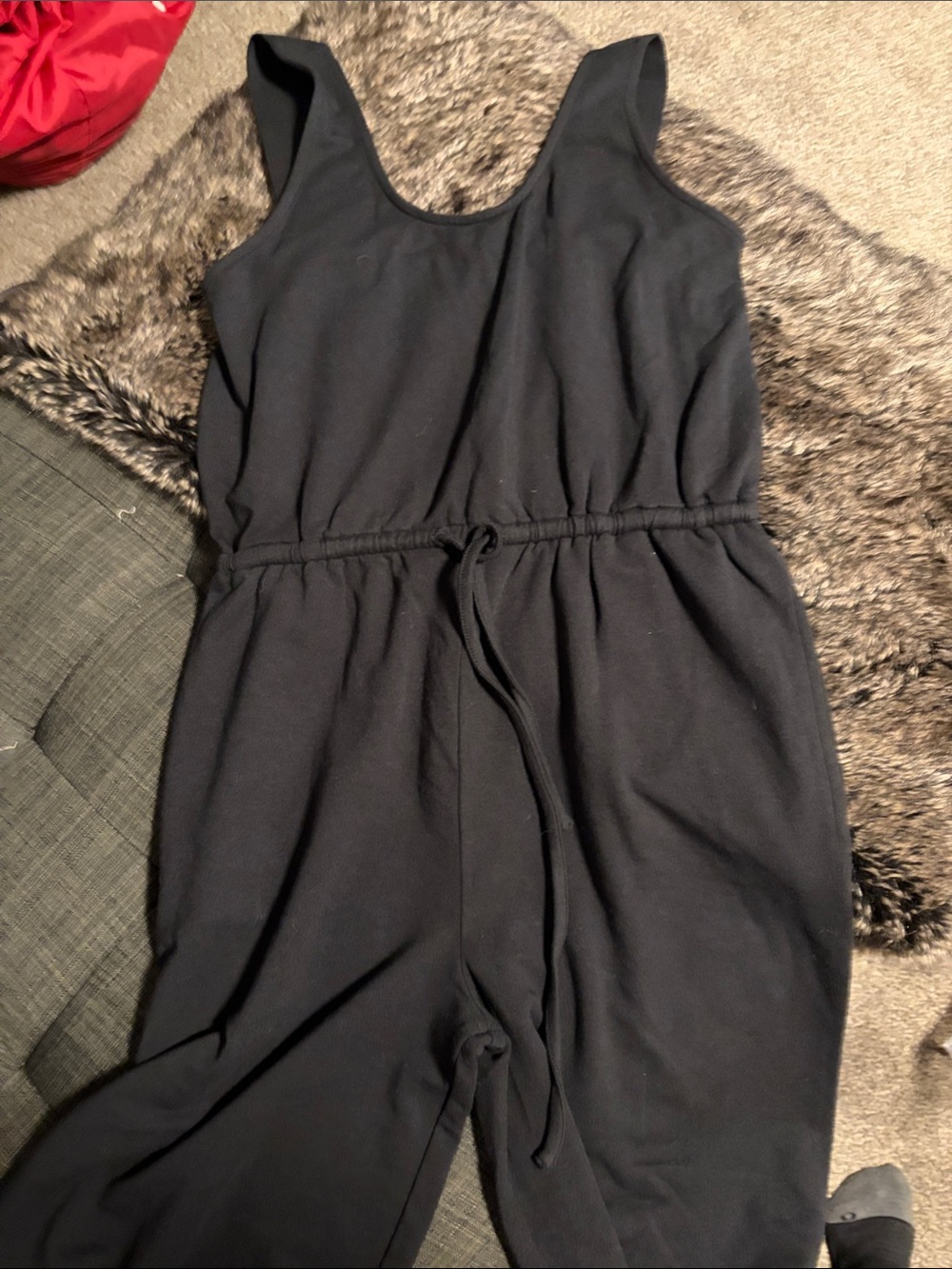 Malibu Black Sleeveless Jumpsuit with Drawstring Waist